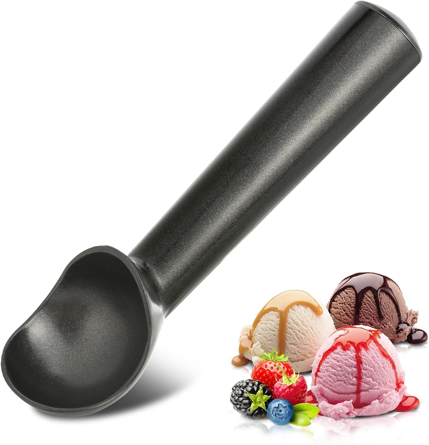 Ice Cream Scoop, Nonstick Anti-Freeze One Piece Aluminum Scooper Spoon, Heavy Duty Ice Cream Scooper, Durable Design, Easy Clean, Cookie Dough -7 inches Ice Cream Scoop, Nonstick Anti-Freeze One Piece Aluminum Scooper Spoon, Heavy Duty Ice Cream Scooper, Durable Design, Easy Clean, Cookie Dough -7 inches